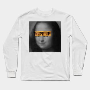 Mona Lisa with glasses Long Sleeve T-Shirt